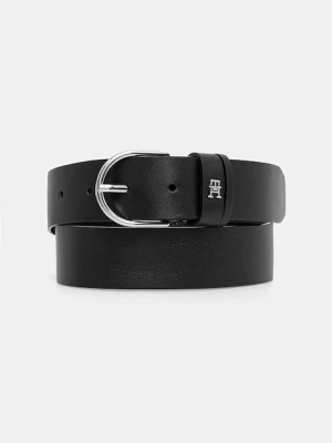 Tommy Hilfiger pasek skórzany damski kolor czarny AW0AW16837