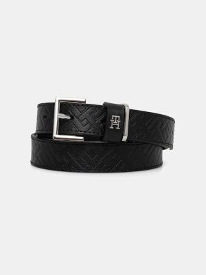 Tommy Hilfiger pasek skórzany damski kolor czarny AW0AW17753