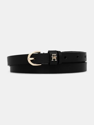 Tommy Hilfiger pasek skórzany damski kolor czarny AW0AW17759