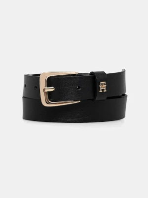 Tommy Hilfiger pasek skórzany damski kolor czarny AW0AW17767