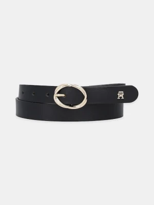 Tommy Hilfiger pasek skórzany damski kolor czarny AW0AW17932