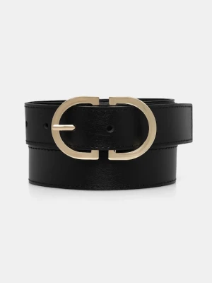 Tommy Hilfiger pasek skórzany damski kolor czarny AW0AW17972