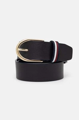 Tommy Hilfiger pasek skórzany damski kolor granatowy AW0AW16596