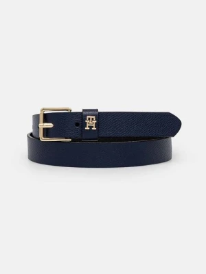 Tommy Hilfiger pasek skórzany damski kolor granatowy AW0AW16607