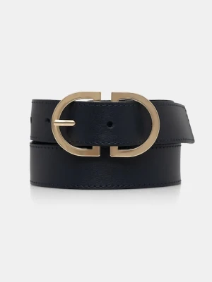Tommy Hilfiger pasek skórzany damski kolor granatowy AW0AW17972