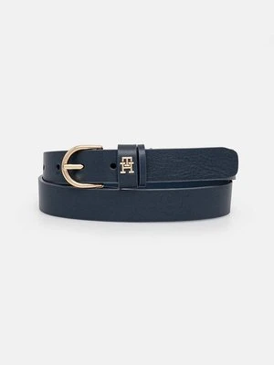 Tommy Hilfiger pasek skórzany damski kolor niebieski AW0AW16354