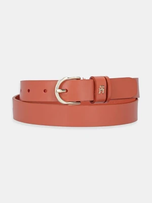 Tommy Hilfiger pasek skórzany damski kolor pomarańczowy AW0AW16836