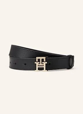 Tommy Hilfiger Pasek Skórzany schwarz