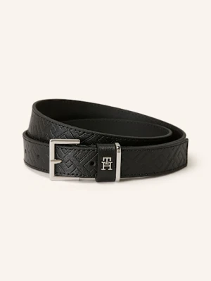Tommy Hilfiger Pasek Skórzany schwarz