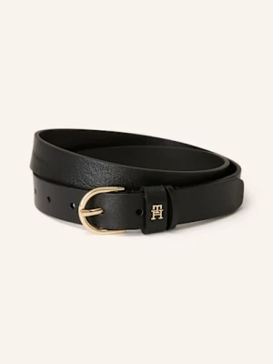 Tommy Hilfiger Pasek Skórzany schwarz