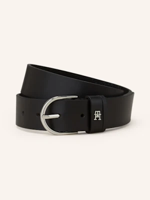 Tommy Hilfiger Pasek Skórzany schwarz