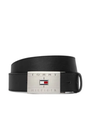 Tommy Hilfiger Pasek Th Flag Plaque Belt AM0AM14322 Czarny