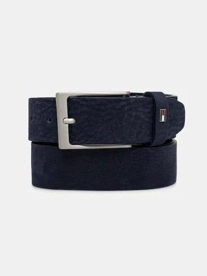 Tommy Hilfiger pasek zamszowy męski kolor granatowy AM0AM13754