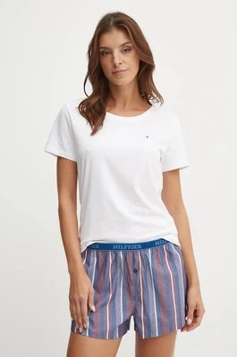 Tommy Hilfiger piżama bawełniana kolor biały bawełniana UW0UW05554