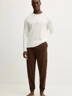 Tommy Hilfiger piżama bawełniana męska kolor brązowy gładka UM0UM03609