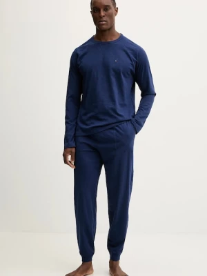 Tommy Hilfiger piżama bawełniana męska kolor granatowy gładka UM0UM03609