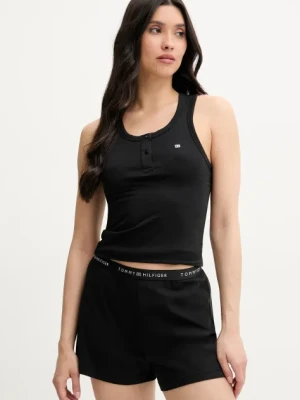 Tommy Hilfiger piżama damska kolor czarny UW0UW05890