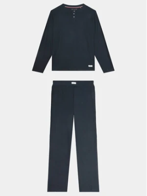 Tommy Hilfiger Piżama UB0UB00507 Granatowy Regular Fit