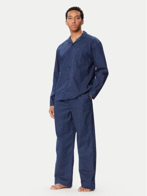 Tommy Hilfiger Piżama UM0UM04026 Granatowy Relaxed Fit