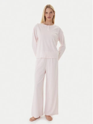 Tommy Hilfiger Piżama UW0UW06077 Różowy Relaxed Fit