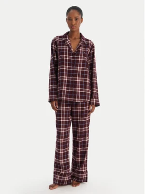 Tommy Hilfiger Piżama UW0UW06158 Bordowy Regular Fit