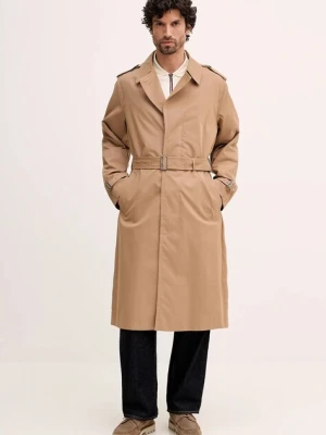 Tommy Hilfiger płaszcz kolor brązowy MW0MW41855