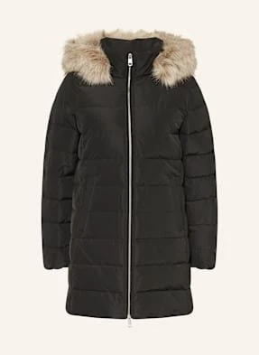 Tommy Hilfiger Płaszcz Puchowy Z Odpinanym Sztucznym Futrem schwarz