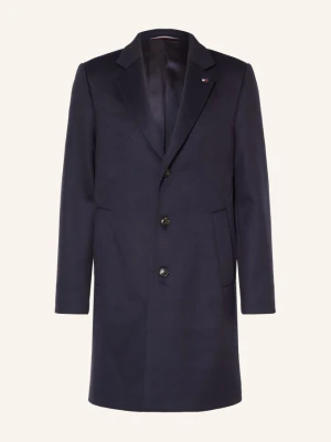 Tommy Hilfiger Płaszcz Wełniany blau GRANATOWY