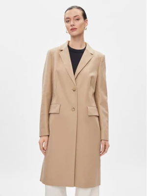 Tommy Hilfiger Płaszcz wełniany Classic WW0WW41662 Beżowy Regular Fit