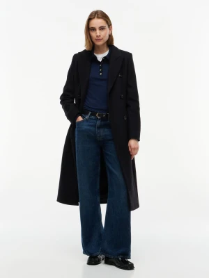 Tommy Hilfiger płaszcz wełniany Kobiety Wełna czarny