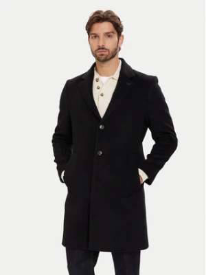 Tommy Hilfiger Płaszcz wełniany MW0MW40768 Czarny Regular Fit