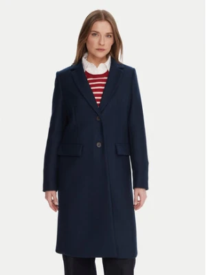 Tommy Hilfiger Płaszcz wełniany WW0WW46547 Granatowy Regular Fit