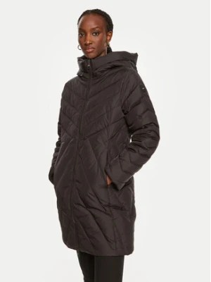 Tommy Hilfiger Płaszcz zimowy Chevron WW0WW42622 Czarny Regular Fit