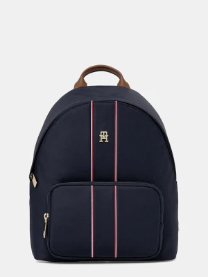 Tommy Hilfiger plecak damski kolor granatowy mały z aplikacją AW0AW17651