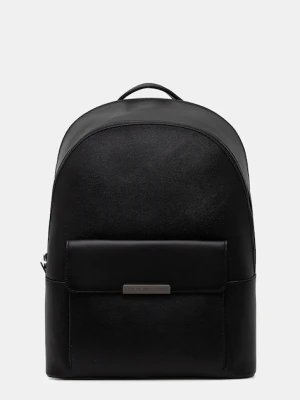 Tommy Hilfiger plecak skórzany męski kolor czarny duży gładki AM0AM13981