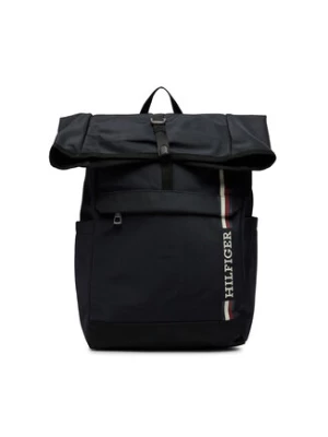 Tommy Hilfiger Plecak Th Monotype Rolltop Backpack AM0AM11792 Granatowy