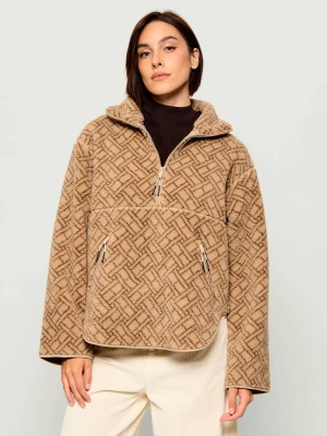 Tommy Hilfiger Polarowa bluza | Relaxed fit beżowy