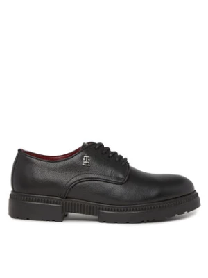 Tommy Hilfiger Półbuty Comfort Cleated Termo Lth Shoe FM0FM04647 Czarny