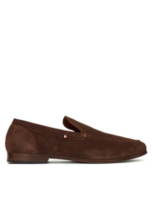 Tommy Hilfiger Półbuty Hilfiger Flexible Suede Loafer FM0FM05496 Brązowy