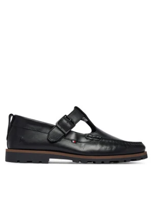 Tommy Hilfiger Półbuty Hilfiger Light Lth Buckle Loafer FM0FM05846 Czarny