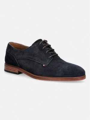 Tommy Hilfiger półbuty męskie zamszowe HILFIGER SUEDE DRESS SHOE