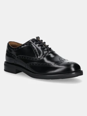 Zdjęcie produktu Tommy Hilfiger półbuty skórzane HILFIGER VOGUE LTH A BROGUE SHOE męskie kolor czarny FM0FM05766