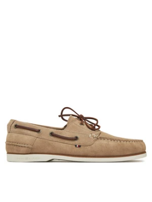 Tommy Hilfiger Półbuty Th Boat Shoe Core Suede FM0FM05387 Beżowy