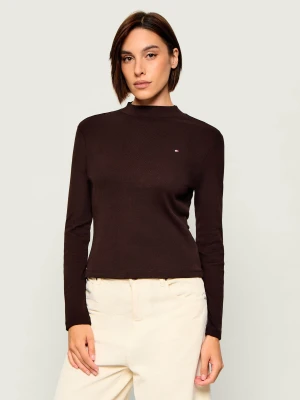 Tommy Hilfiger Półgolf | Slim Fit brązowy