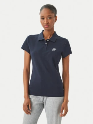 Tommy Hilfiger Polo 1985 Logo WW0WW49259 Granatowy Slim Fit