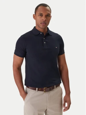 Tommy Hilfiger Polo 1985 MW0MW17771 Granatowy Slim Fit