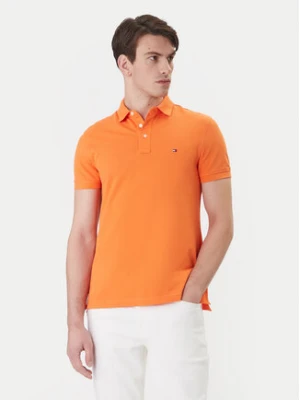 Tommy Hilfiger Polo 1985 MW0MW17771 Pomarańczowy Slim Fit