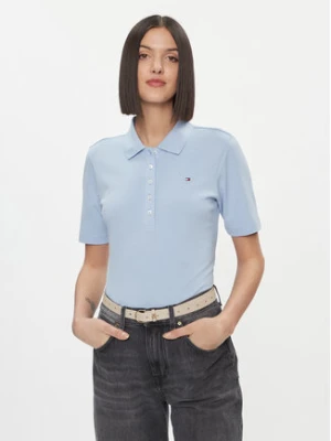 Tommy Hilfiger Polo 1985 Reg Pique Polo Ss WW0WW37820 Błękitny Regular Fit