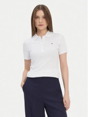 Tommy Hilfiger Polo 1985 WW0WW42047 Biały Slim Fit