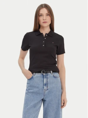Tommy Hilfiger Polo 1985 WW0WW42047 Czarny Slim Fit